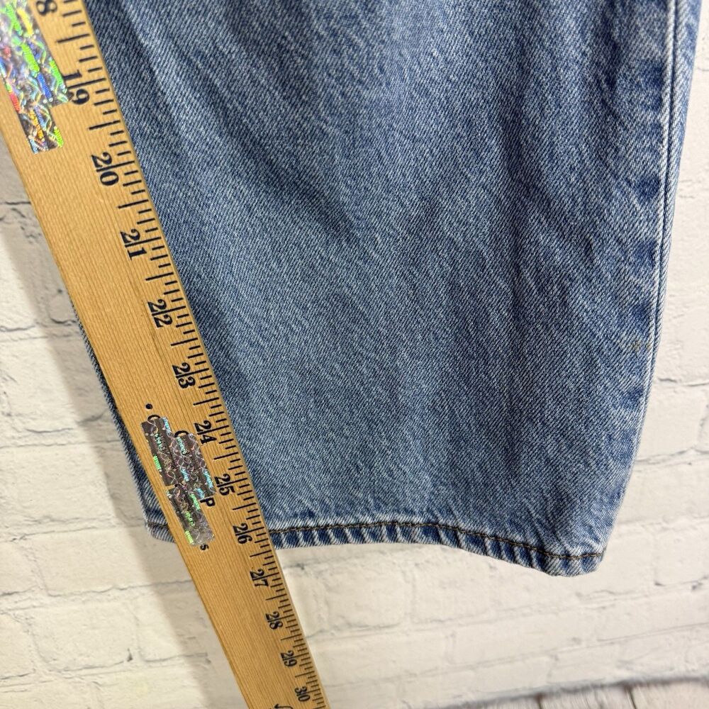 Levis Ribcage Straight Ankle Jeans Women W30 L27 Button Fly Big E Light Blue - Picture 9 of 16